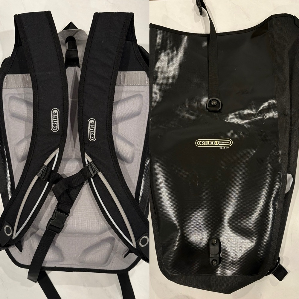Ortlieb Pannier Carrying System with Black Back-Roller Waterproof Pannier Bag